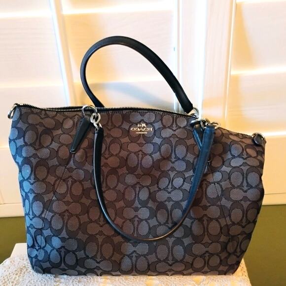 Coach Canvas Leather Shoulder Bag Kelsey Handbag - Picture 4 of 11